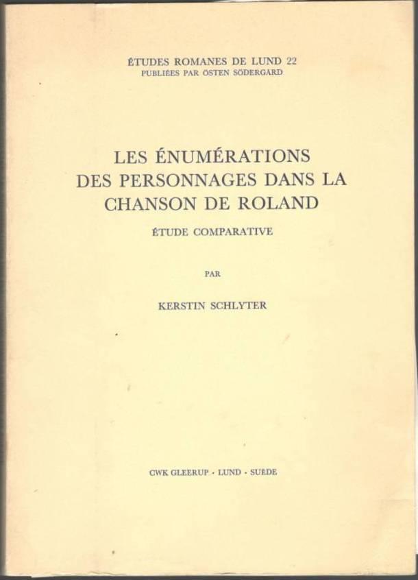 Les énumérations des personnages dans la Chanson de Roland. Étude comparative.
