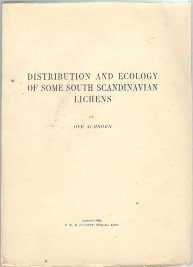 Distribution and Ecology of some South Scandinavian Lichens
