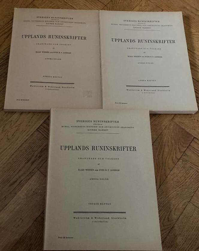 Upplands runinskrifter. Andra delen. Första-tredje häftet