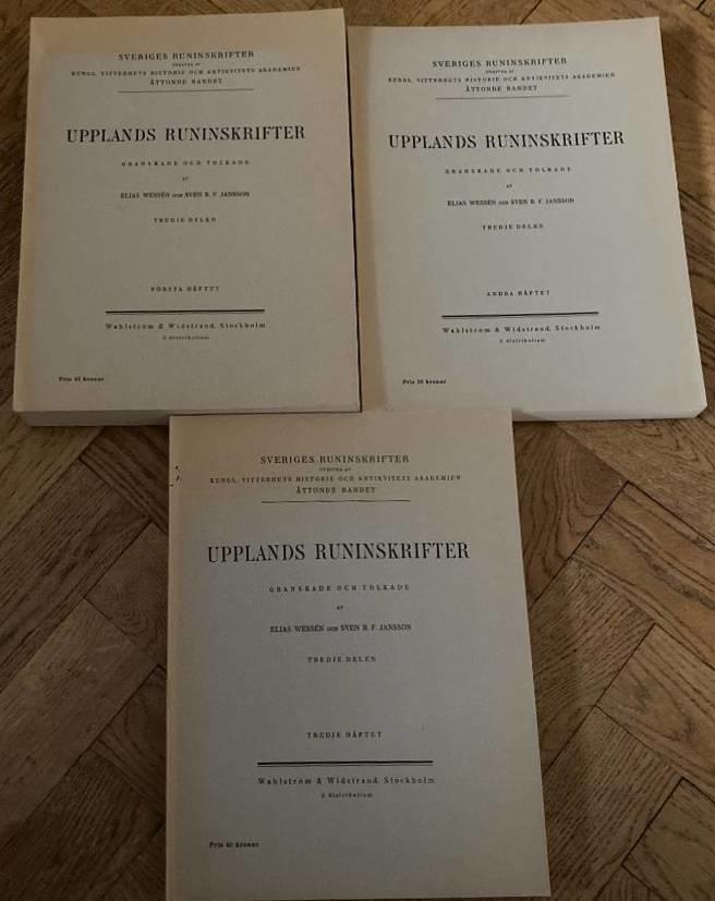 Upplands runinskrifter. Tredje delen. Första-tredje häftet