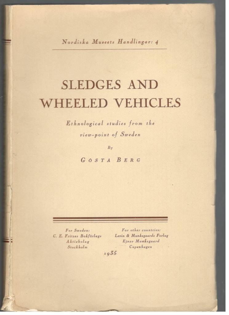 Sledges and Wheeled Vehicles. Ethological studies from the viewpoint of Sweden