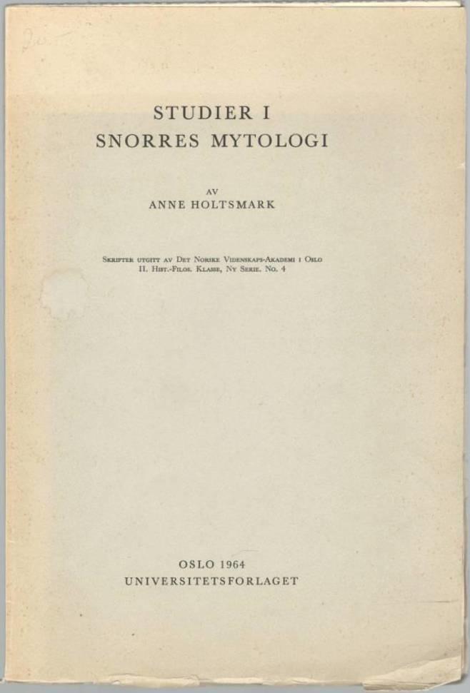 Studier i Snorres mytologi