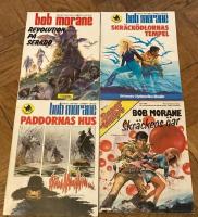 Bob Morane - fyra album: Revolution på Serado, Skräcködlornas tempel, Paddornas hus, Skräckens öar