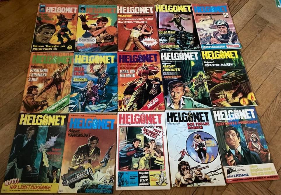 Helgonet 1/1972, 2/1973, 11/1974, 5 + 7-8 + 11/1976, 1 + 4-6 + 9/1977, 1-2 + 13/1978
