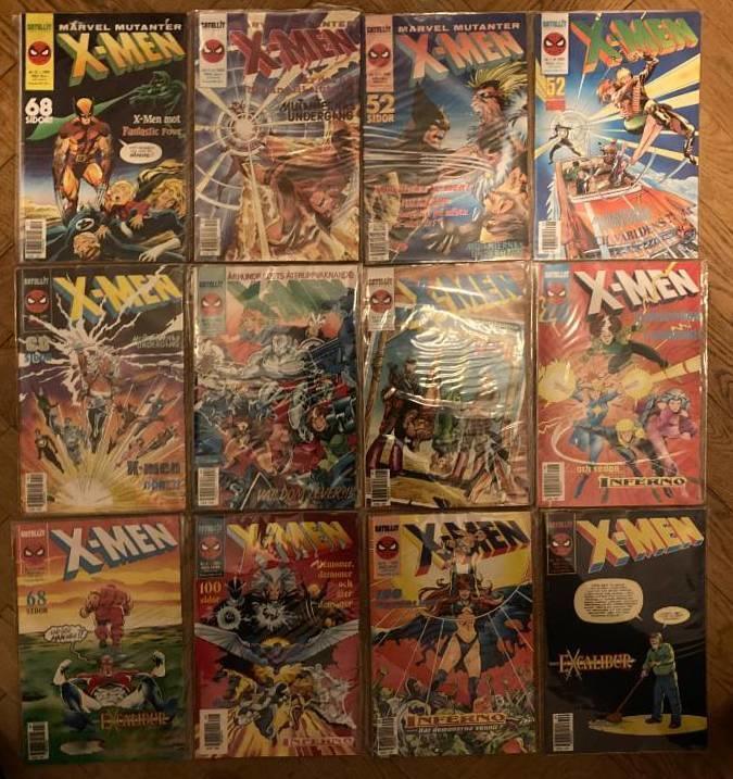 X-men (Marvel mutanter) 10-12/1990, 1-2 + 4-10/1991