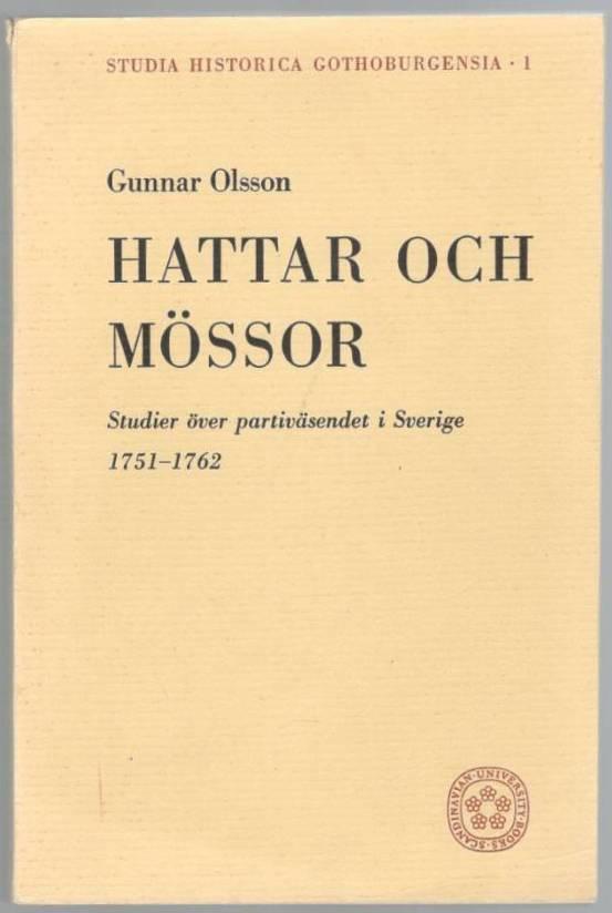 Hattar och mössor. Studier över partiväsendet i Sverige 1751-1762