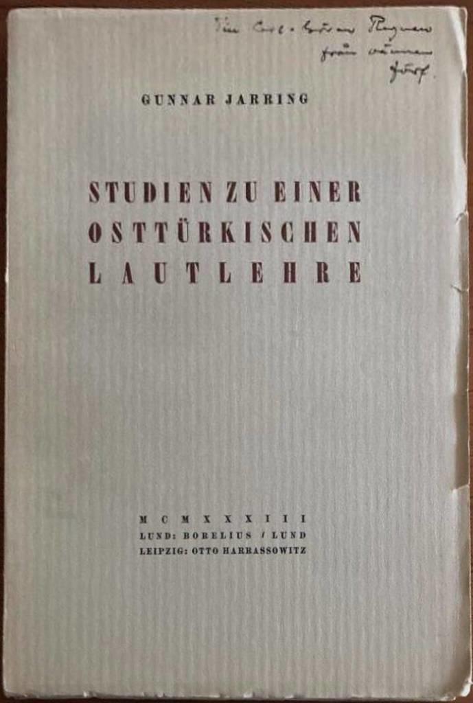 Studien zu einer Osttürkischen Lautlehre