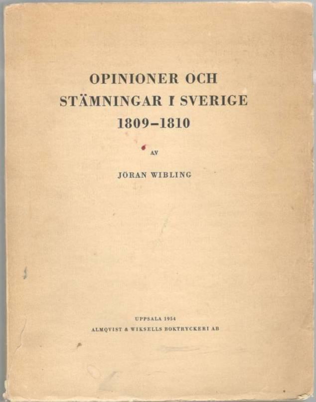 Opinioner och stämningar i Sverige 1809-1810
