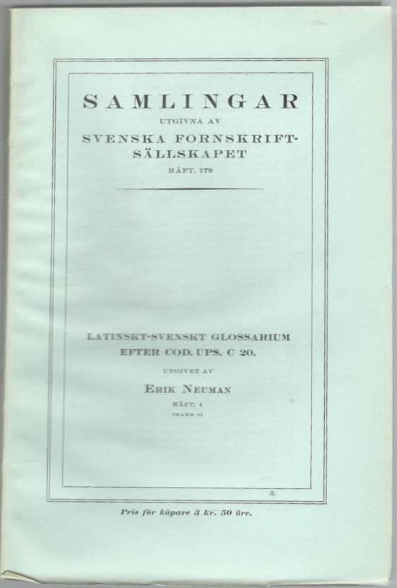 Latinskt-svenskt glossarium efter Cod. Ups. C 20. Häft. 4 (Hand 2)
