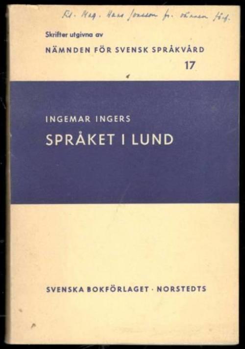 Språket i Lund
