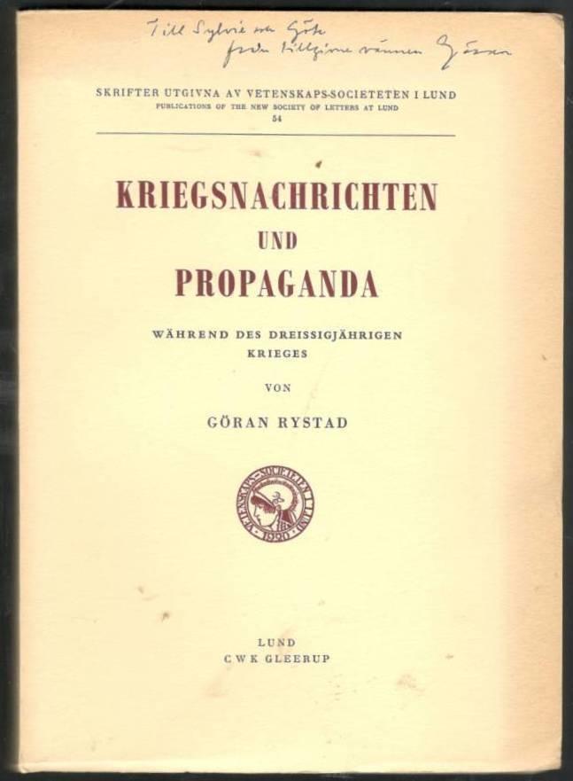 Kriegsnachrichten und Propaganda. Während des Dreissigjährigen Krieges