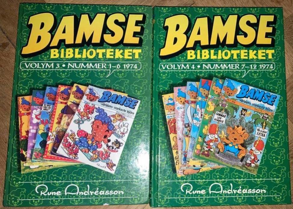 Bamsebiblioteket. Volym 3-4. Nummer 1-12 1974