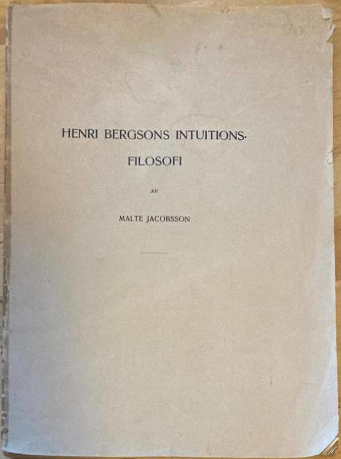 Henri Bergsons intuitionsfilosofi