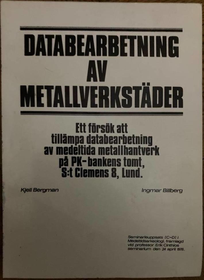 Databearbetning av metallverkstäder.