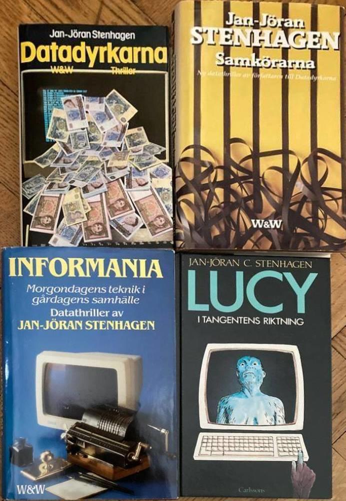 Fyra kartonnageband: Datadyrkarna, Samkörarna Informania, Lucy - i tangentens riktning
