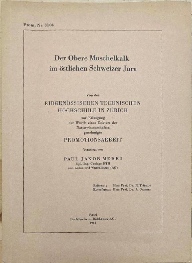 Der obere Muschelkalk im östlichen Schweizer Jura