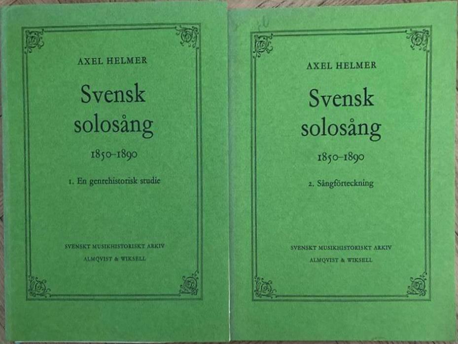 Svensk solosång 1850-1890. 1-2