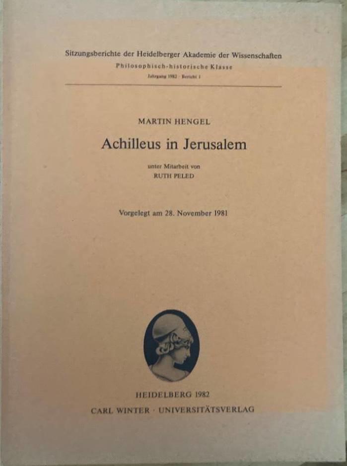 Achilleus in Jerusalem - eine spätantike Messingkanne mit Achilleus-Darstellungen aus Jerusalem