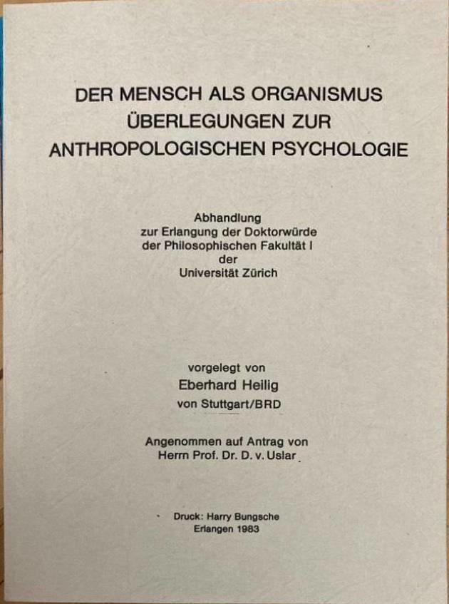 Der Mensch als Organismus. Überlegungen zur Anthropologischen Psychologie