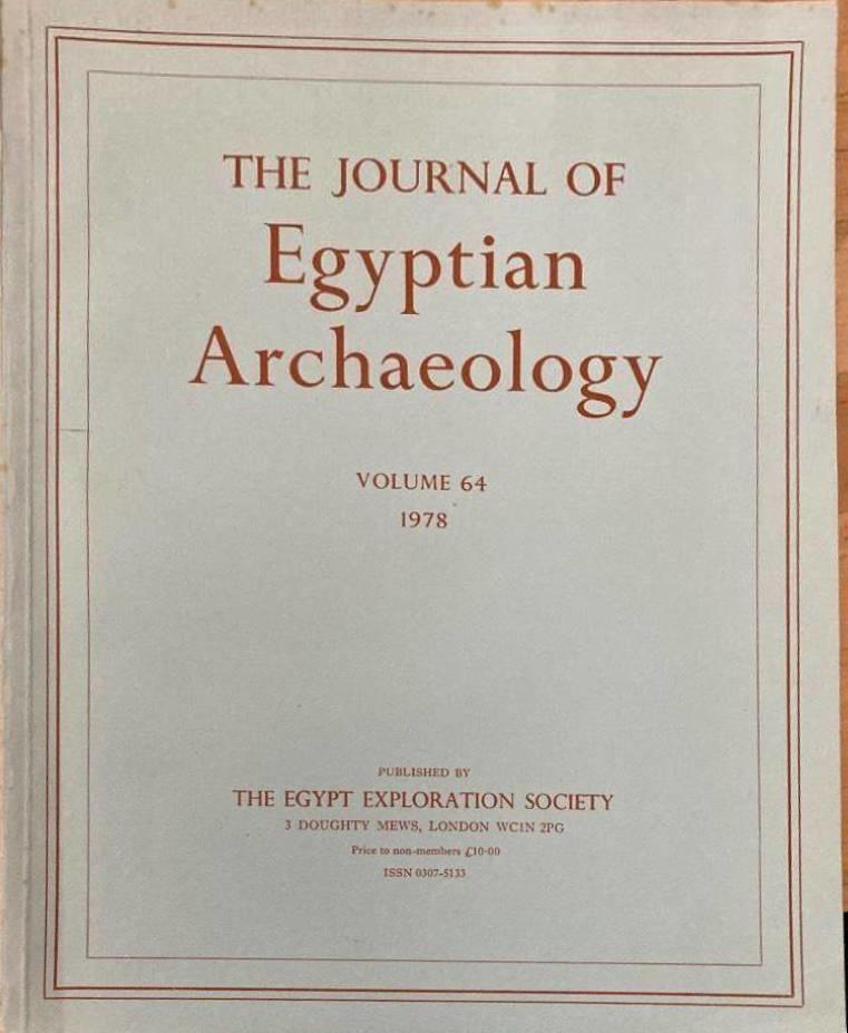 Journal of Egyptian Archaeology. Volume 64 (1978)