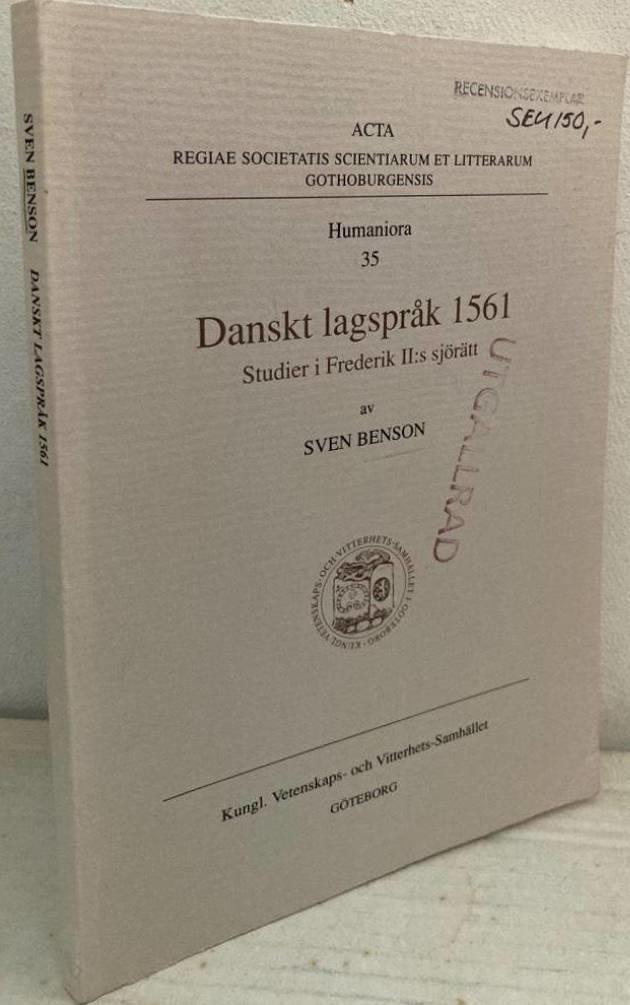 Danskt lagspråk 1561. Studier i Frederik II:s sjörätt