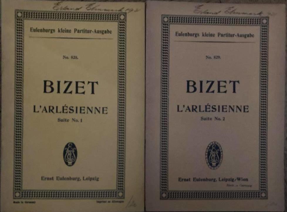 Eulenburgs kleine Partitur-Ausgabe 828-829. L'Arlésienne. Suite No. 1-2