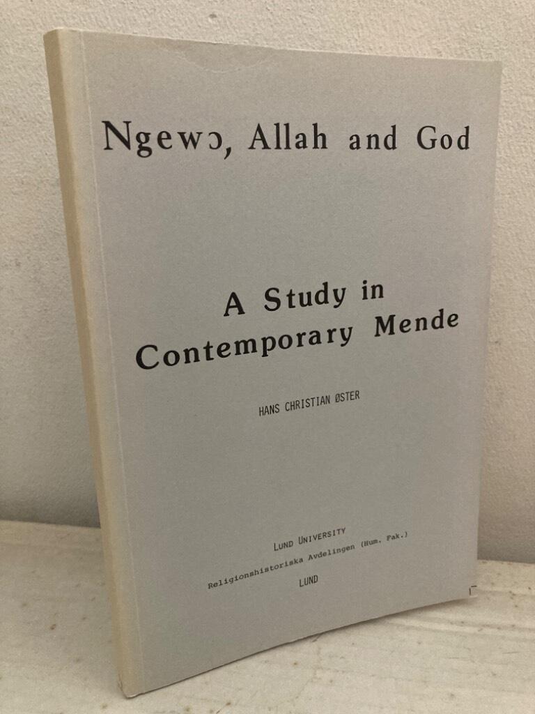 Ngewɔ, Allah and God. A study in contemporary Mende