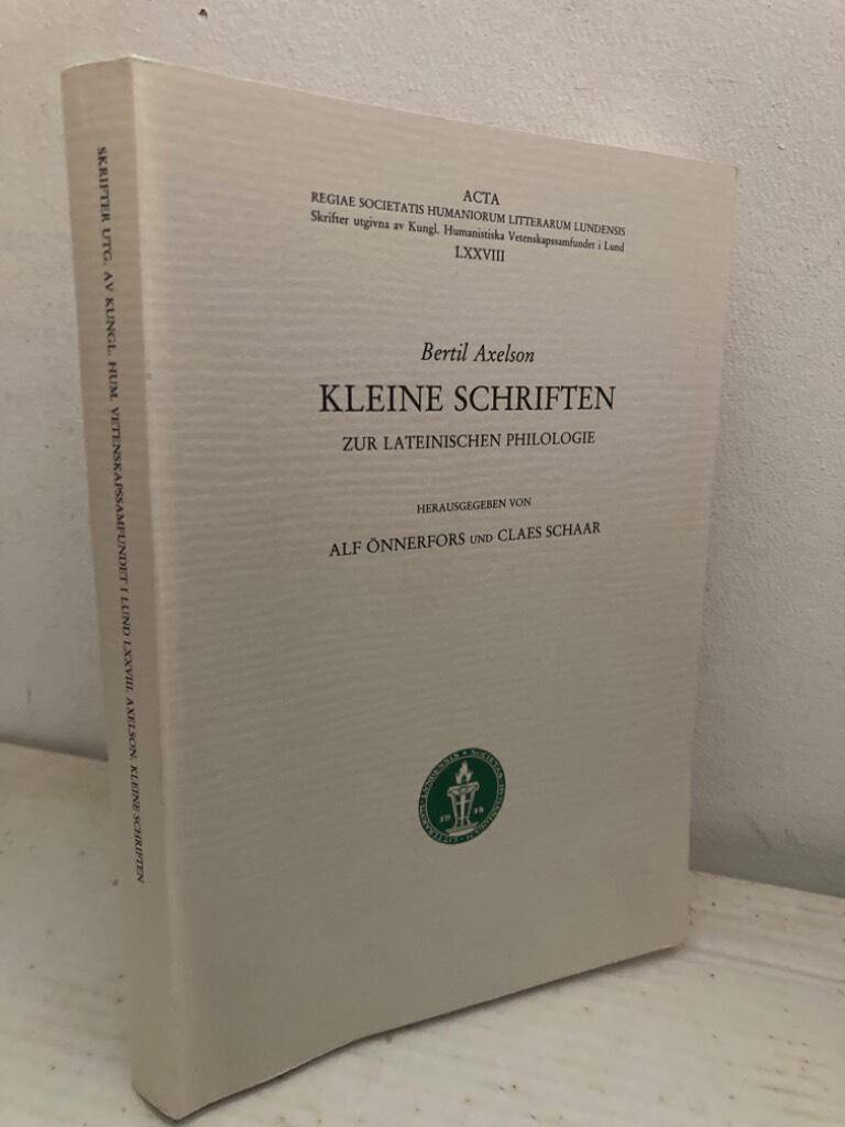 Kleine Schriften zur lateinischen Philologie