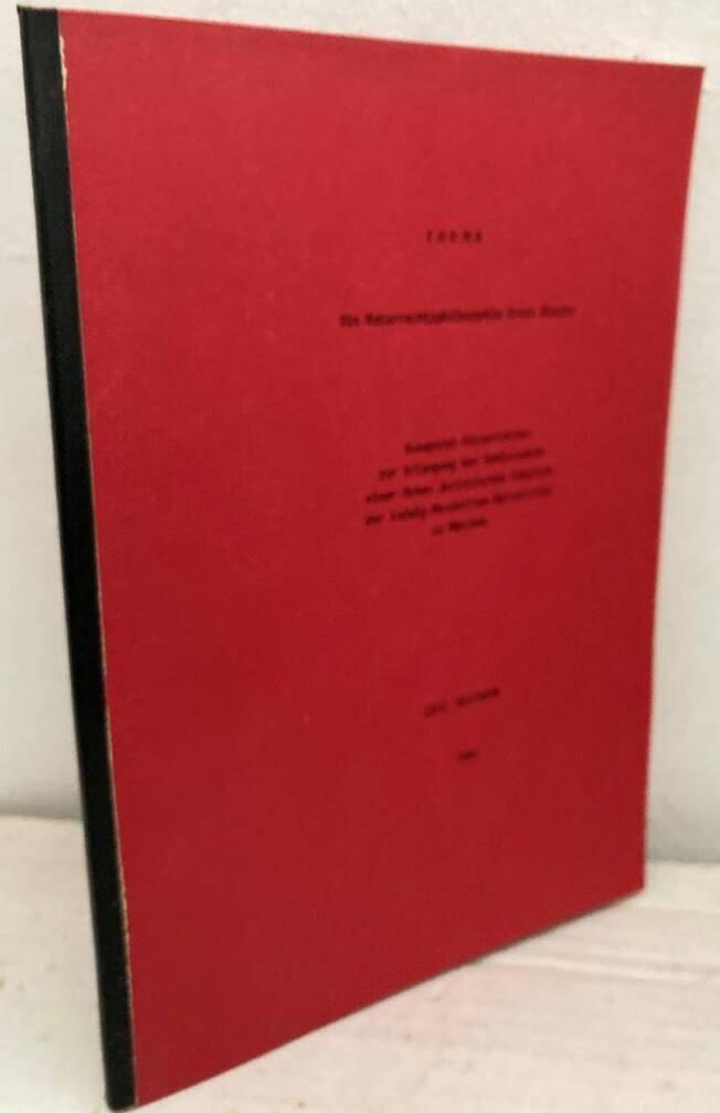 Thema. Die Naturrechtsphilosophie Ernst Blochs