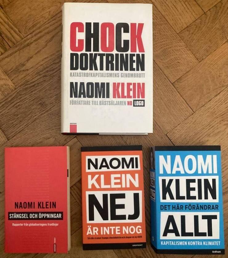 Fyra böcker av Naomi Klein