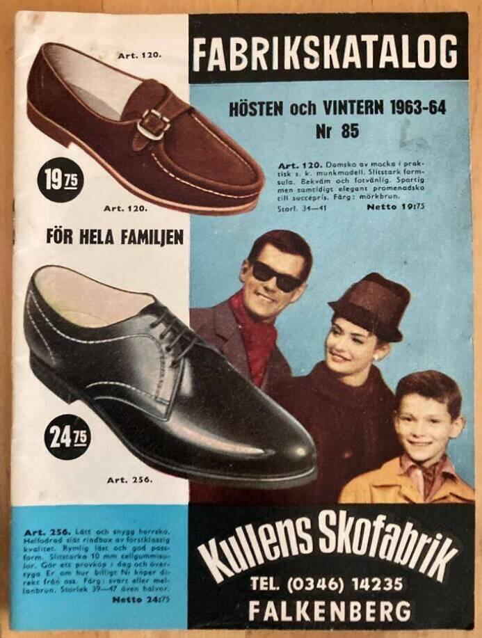 Fabrikskatalog Nr 85. Kullens Skofabrik, Falkenberg. Hösten och vintern 1963-64