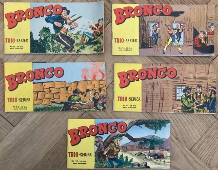 5 nr av Bronco/Trio-serier: 21/1960, 22/1961, 30/1961, 31/1961, 37/1961