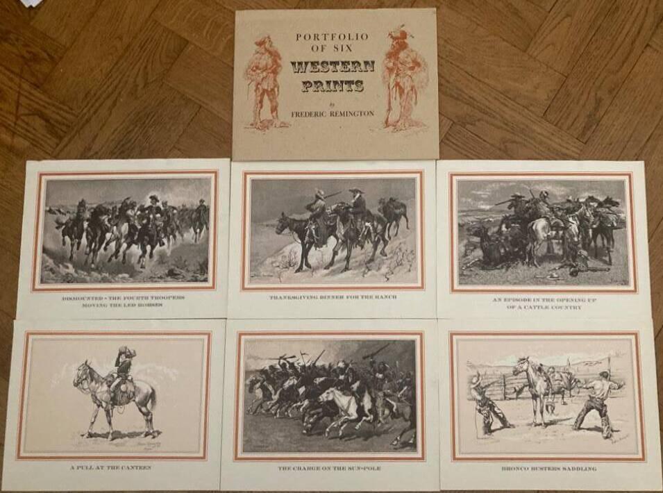 Portfolio of Six Western Prints