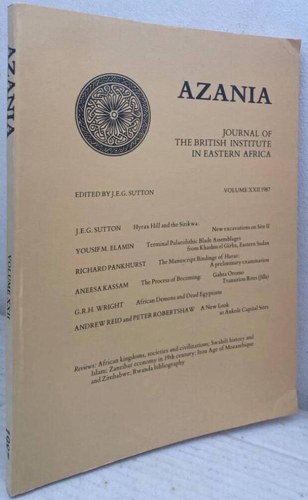 Azania. Journal of The British Institute in East Africa. Volume XXII. 1987