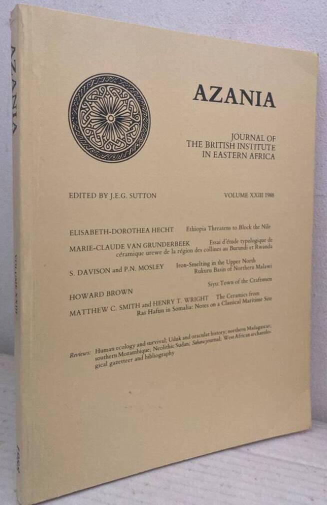 Azania. Journal of The British Institute in East Africa. Volume XXIII. 1988