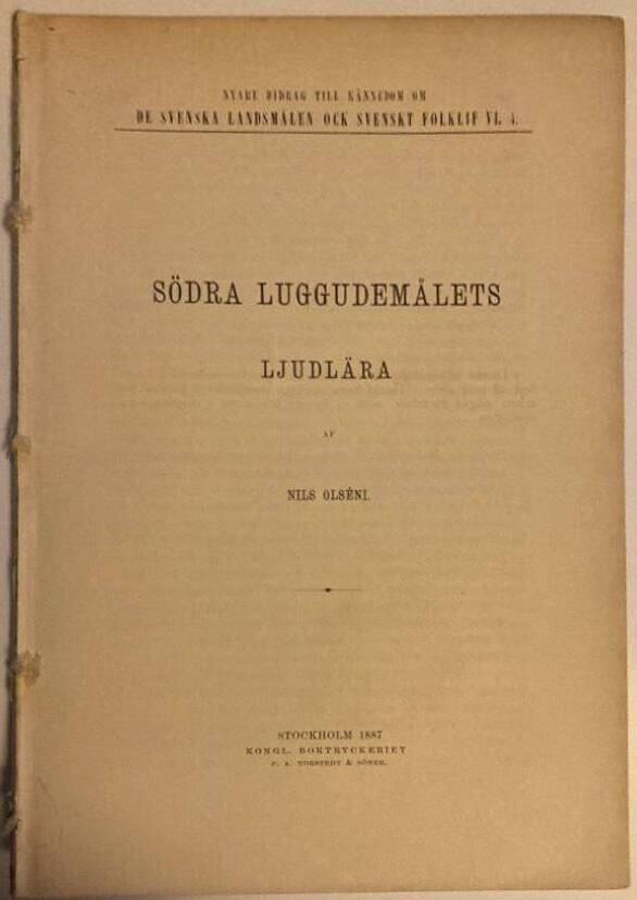 Södra Luggudemålets ljudlära