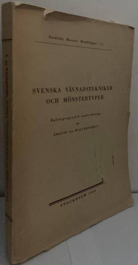 Svenska vävnadstekniker och mönstertyper front-cover