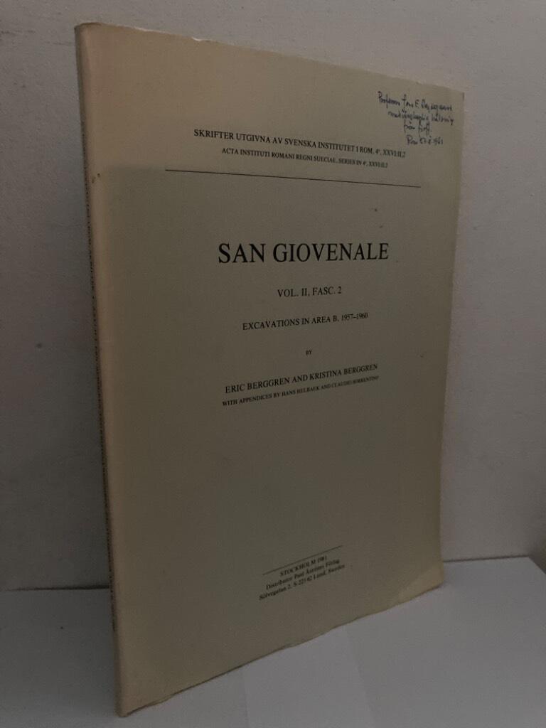 San Giovenale Vol. II, Fasc. 2. Excavations in Area B, 1957-1960