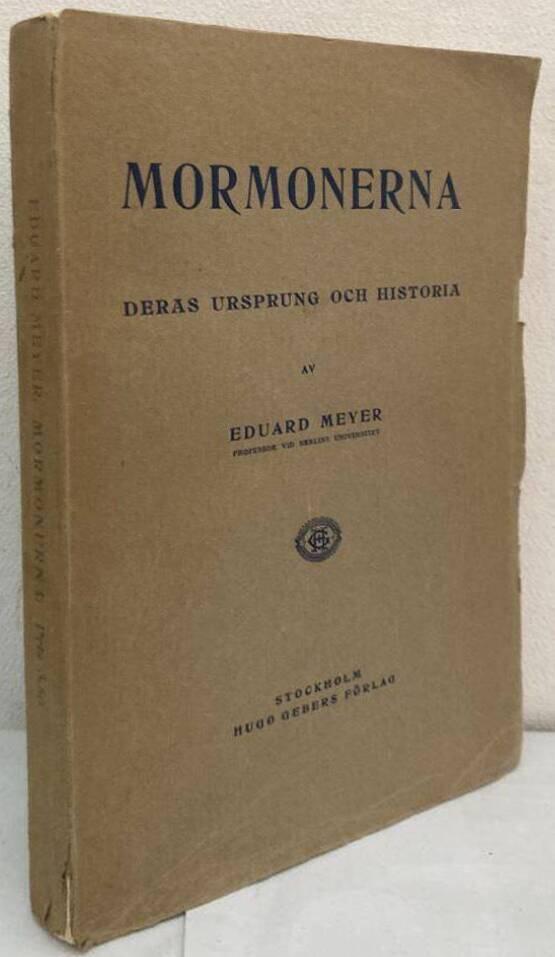 Mormonerna. Deras ursprung och historia