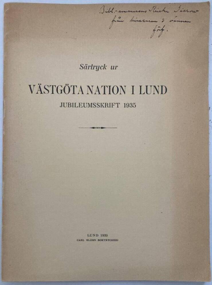 Västgöta Nations äldsta historia