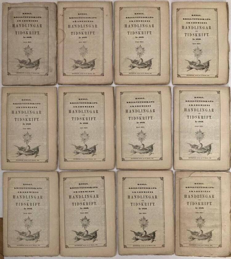 Kongl. Krigs-Vetenskaps-akademiens handlingar och tidskrift. År 1859. Första-tolfte häftet