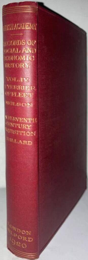 Records of the Social and Economic History of England and Wales. Volume IV. I. A Terrier of Fleet Lincolnshire from a Manuscript in the British Museum. 