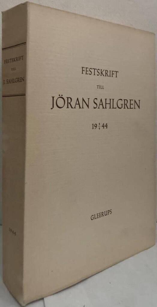 Festskrift till Jöran Sahlgren 8/4 1944