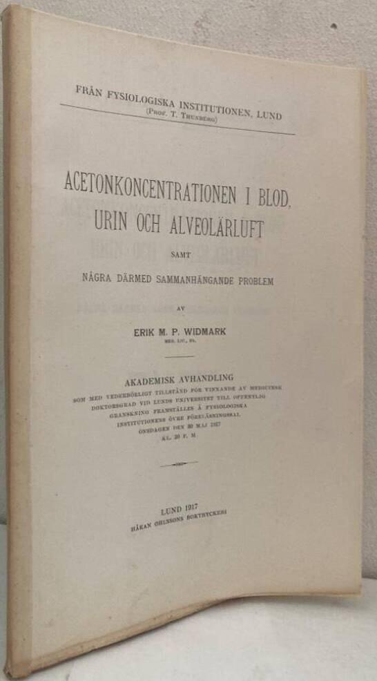 Acetonkoncentrationen i blod, urin och alveolärluft samt några därmed sammanhängande problem