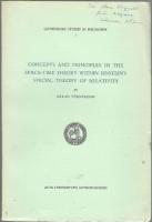 Concepts and Principles in the Space-Time Theory within Einstein's Special Theory of Relativity 
