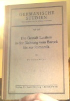 Die Gestalt Lucifers in der Dichtung vom Barock bis zur Romantik 