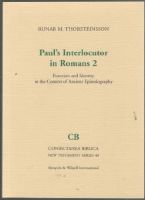 Paul's interlocutor in Romans 2. Function and identity in the context of ancient epistolography 