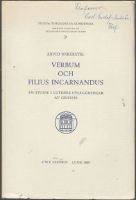 Verbum och filius incarnandus. En studie i Luthers utläggningar av Genesis 
