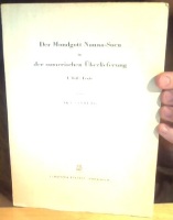 Der Mondgott Nanna-Suen in der sumerischen Überlieferung. I. Teil: Texte 