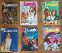 Lassie nr 1 (1958), nr 3 (1958), nr 4 (1958), nr 9 (1959), nr 18 (1960), nr 31 (1962) 